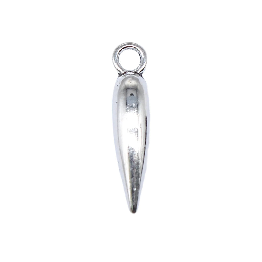 21x5mm 1.3g Antique Silver Zinc Alloy Chili Pepper Cone Charm Pendant for DIY Jewelry Making