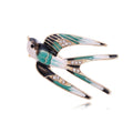 Elegant Enamel Swallow Bird Brooch With Rhinestone Accents, Gold Tone Alloy Lapel Pin Corsage Gift