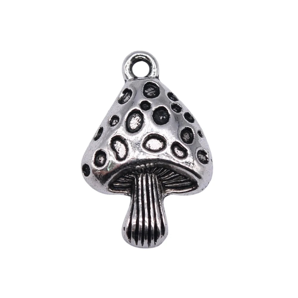 28x18mm 2.8g Multicolor Zinc Alloy Mushroom Charm Pendant for DIY Bracelet Necklace Jewelry Making