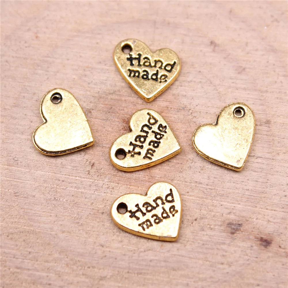 8x8mm 0.4g Multicolor Zinc Alloy Small Heart Charm Pendant for DIY Bracelet Necklace Jewelry Making