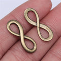 23x8mm 0.9g Multicolor Zinc Alloy Infinity Symbol Connector Charm for DIY Bracelet Making