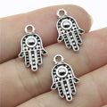 20x12mm 0.9g Multicolor Zinc Alloy Hamsa Hand Charm Pendant for DIY Bracelet Necklace Jewelry Making