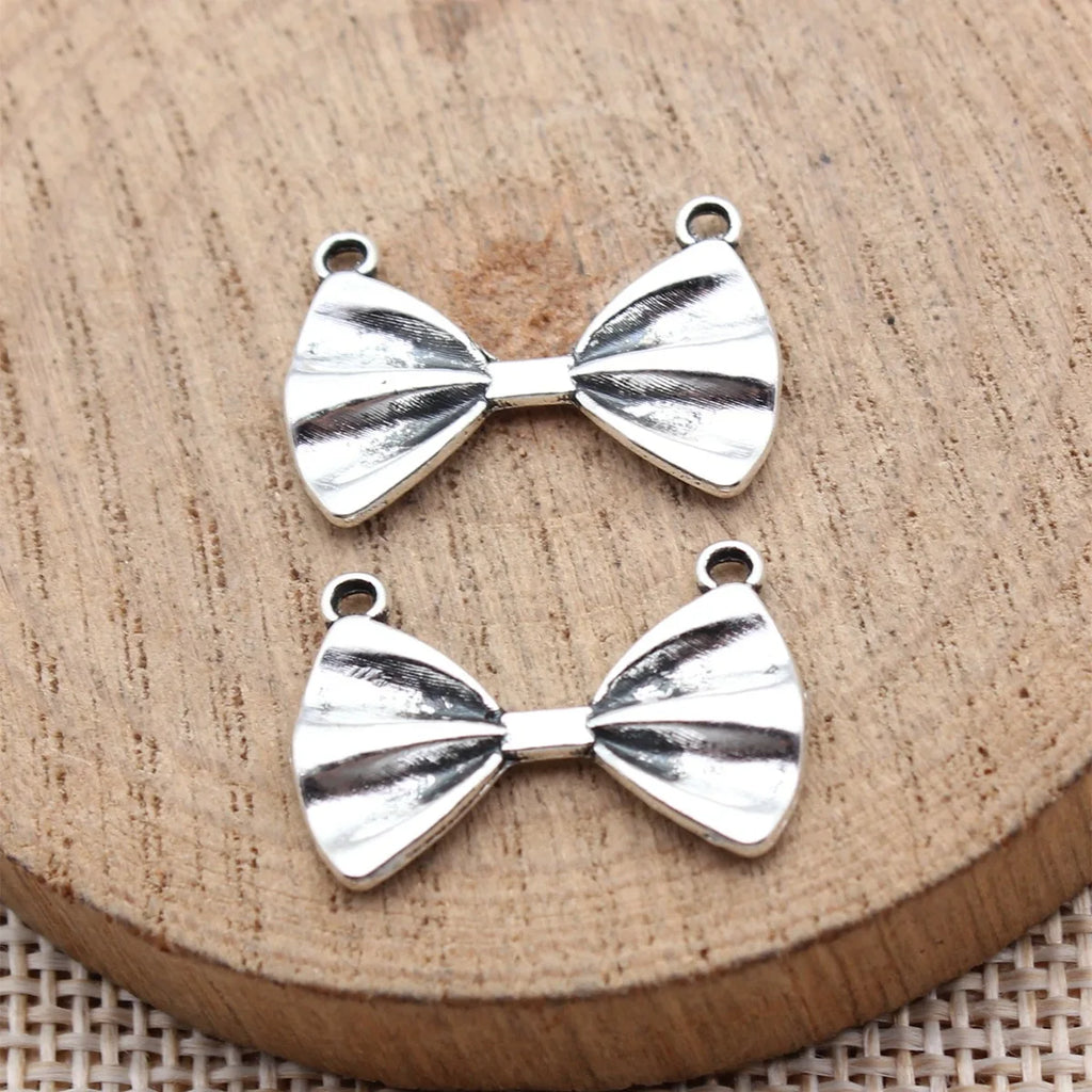 21x15mm 1.25g Multicolor Zinc Alloy Bow Tie Charm Pendant for DIY Necklace Bracelet Jewelry Making