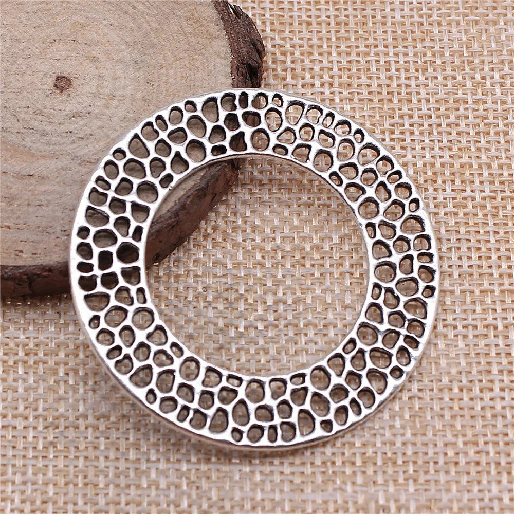49x49mm 5.6g Multicolor zinc alloy geometric Wreath charm pendant for DIY necklace earring making