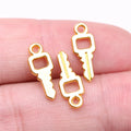 16x6mm 0.5g Multicolor Zinc Alloy Key Charm Pendant for DIY Necklace Bracelet Making