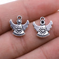 13x13mm 1g Antique Silver Zinc Alloy Angel Charm Pendant for DIY Necklace Bracelet Making