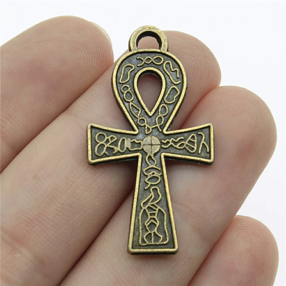 38x21mm 3.5g Multi-Color Zinc Alloy Cross Charm Pendant for DIY Necklace Bracelet Jewelry Making