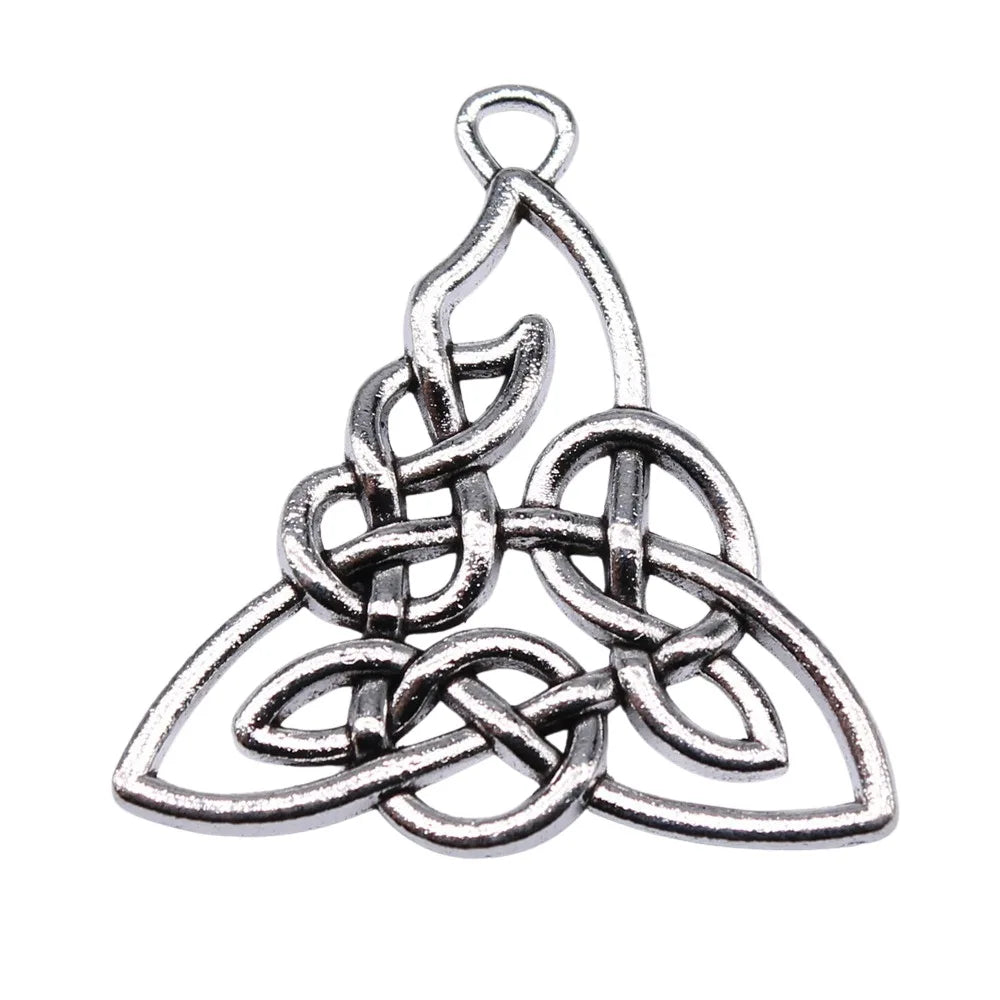 31x30mm 3.77g Multicolor Zinc Alloy Celtic Knot Charm Pendant for DIY Jewelry Making