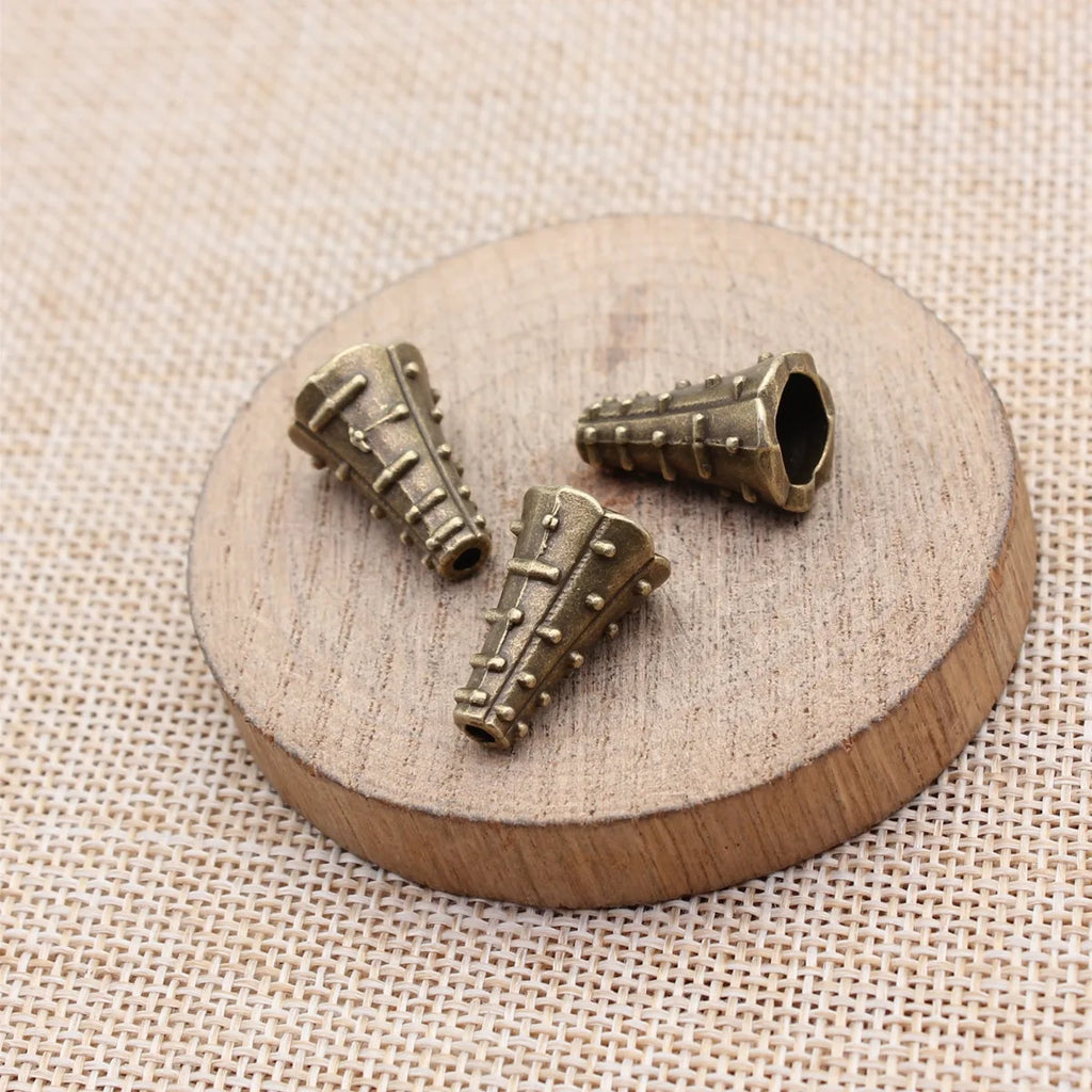 19x12x12mm 2.6g Antique Bronze Zinc Alloy Cone Bead Cap Jewelry Findings for Tassel Earring DIY