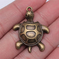 35x27mm 5.3g Multicolor Zinc Alloy Turtle Charm Pendant for DIY Ocean Theme Jewelry Making