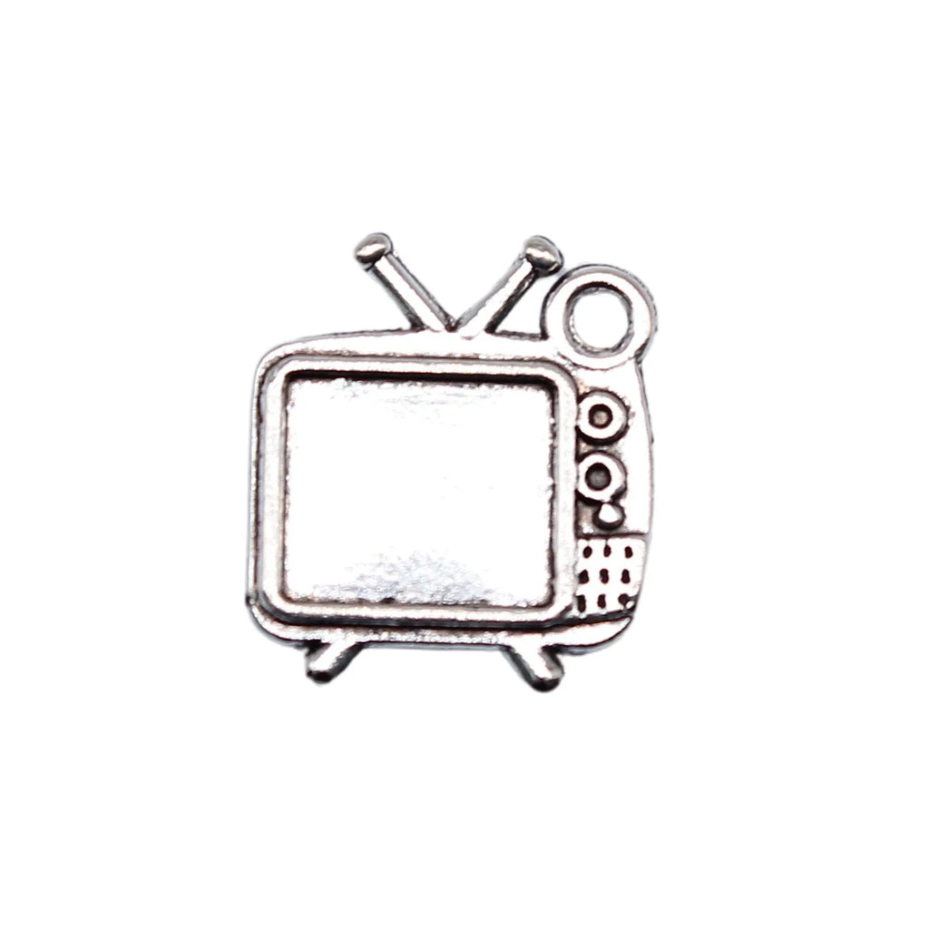 15x13mm 1.1g Antique Silver Zinc Alloy Retro Television Charm Pendant for DIY Necklace Bracelet Making