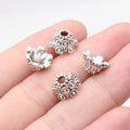 10x10x5.9mm 1.04g Multicolor Zinc Alloy Flower Bead Caps for Earrings Bracelet Necklace DIY Jewelry Making