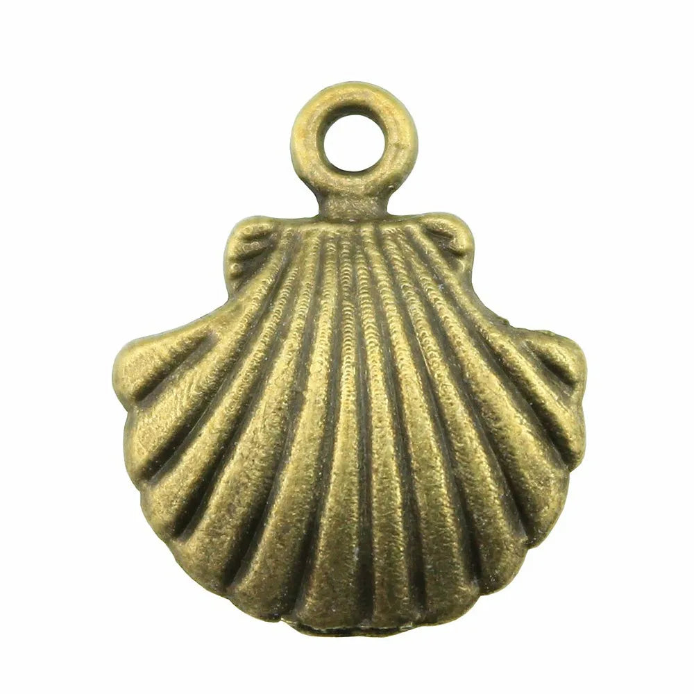 18x15mm 1g Multicolor Zinc Alloy Shell Charm Pendant for DIY Necklace Bracelet Jewelry Making