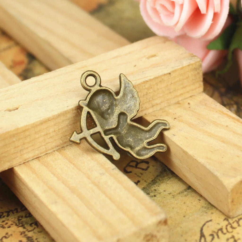 22x16MM Antique Silver Zinc Alloy Cupid Arrow Charm Pendant for DIY Necklace Bracelet Jewelry Making