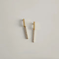 Elegant Minimalist Micro Pave Zircon 14K Plated Geometric Long Bar Stud Earrings