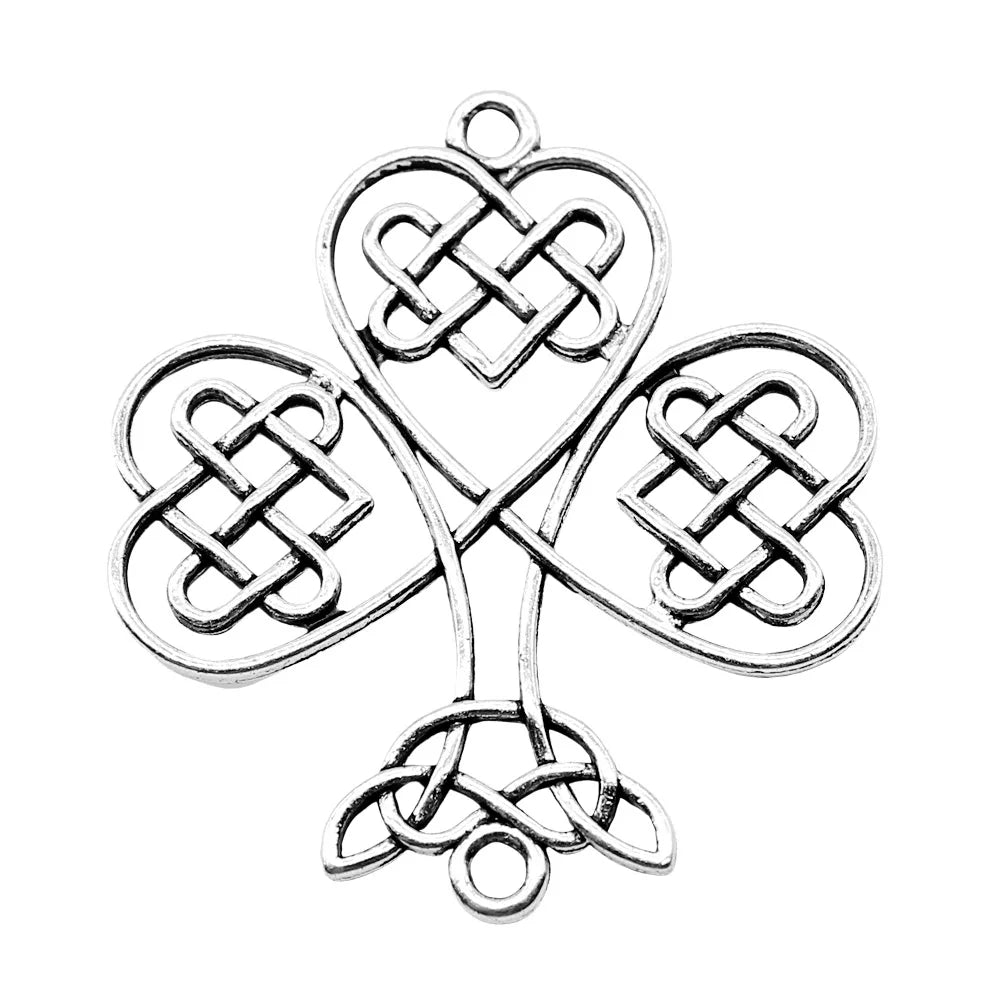 46x41mm 5.5g Antique Silver Zinc Alloy Amulet Tree Connector Charm for DIY Handmade Jewelry Making