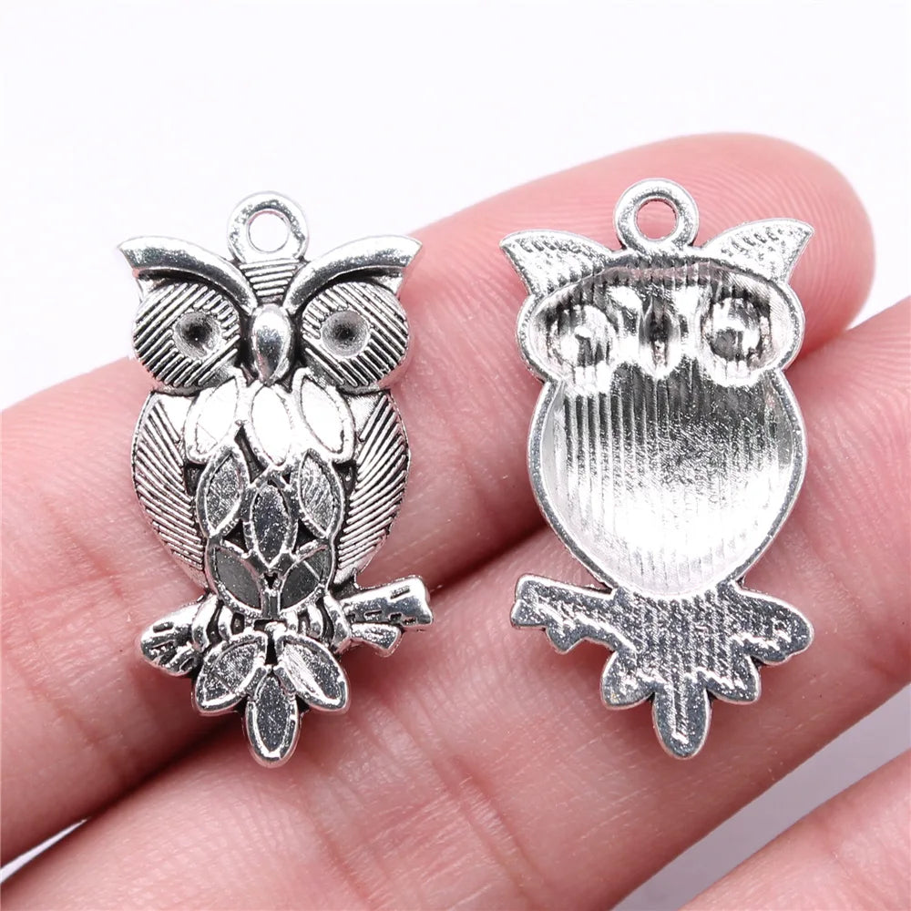 30x16mm 2.6g Multicolor Zinc Alloy Owl Cat Charm Pendant for DIY Necklace Bracelet Jewelry Making
