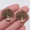 26x26mm 2.1g Multicolor Zinc Alloy Tree of Life Charm Pendant for DIY Necklace Bracelet Making