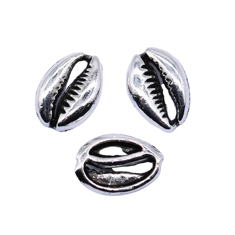 7x10mm 0.5g Antique Silver Zinc Alloy Shell Charm Pendant for DIY Bracelet Necklace Jewelry Making