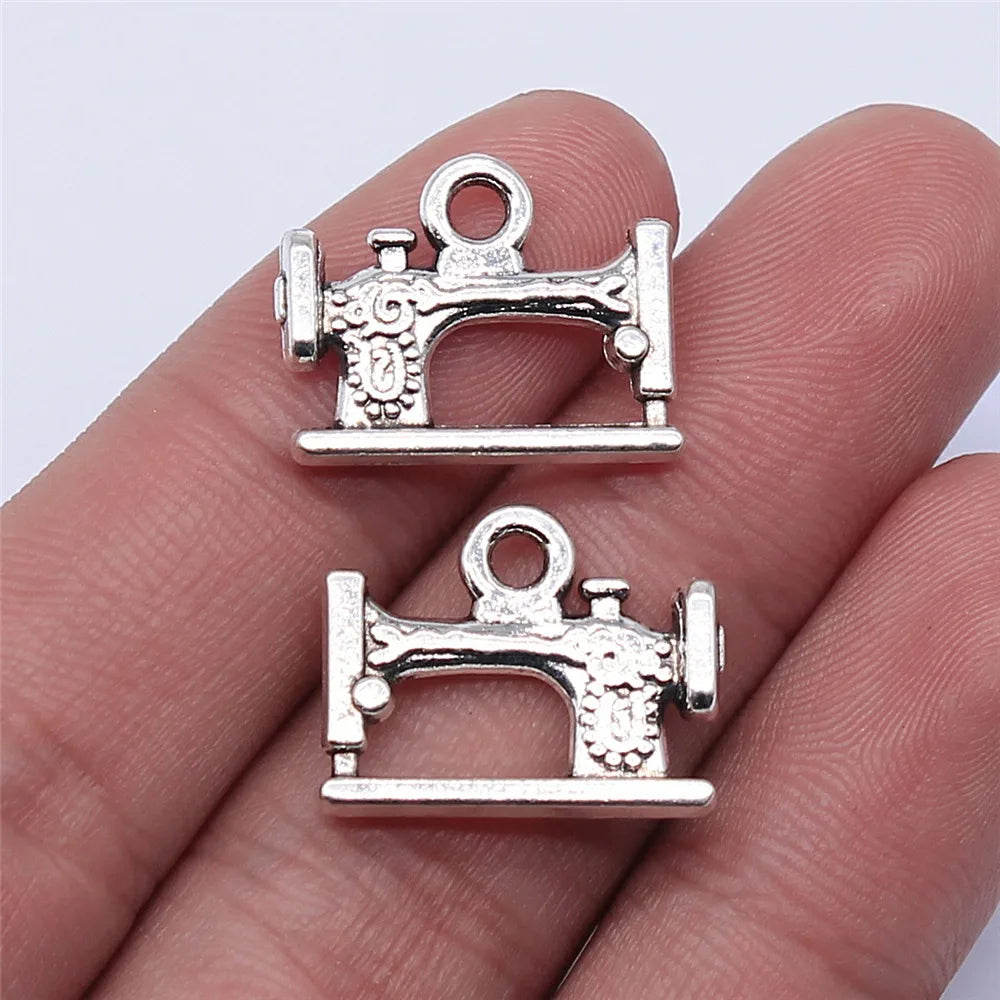 19x15mm 2g Multicolor Zinc Alloy Sewing Machine Charm Pendant for DIY Bracelet Necklace Jewelry Making