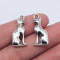 25x12mm 3g Multicolor Zinc Alloy Egyptian Guardian Cat Charm Pendant for Necklace Bracelet Making
