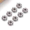 Zinc Alloy White Gold Tone Snowflake Spacer Bead for Bracelet Necklace Making