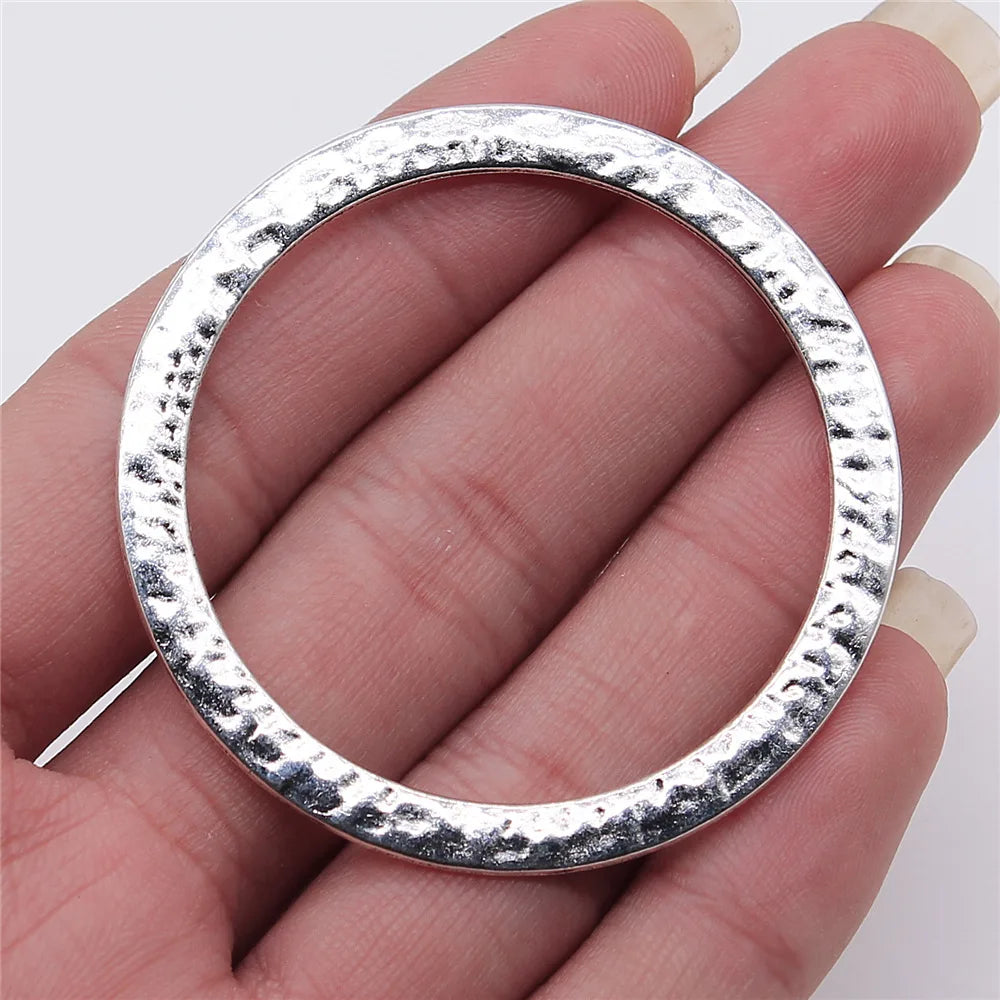 54x54mm 6.7g Multicolor Zinc Alloy Large Round Ring Connector Charm Pendant for DIY Jewelry Making