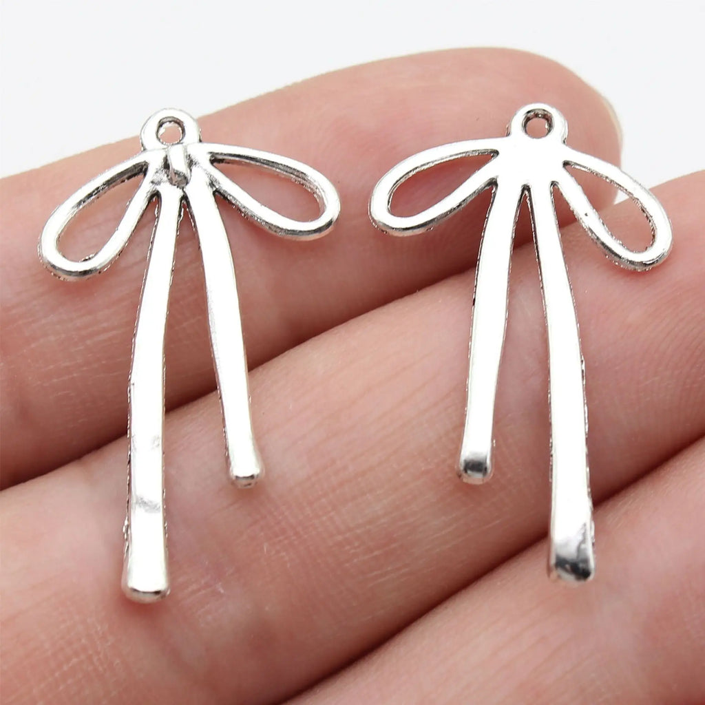 32x19mm 1g Multicolor Zinc Alloy Bow Butterfly Charm Pendant for DIY Necklace Bracelet Accessories