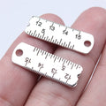 10x29mm 1.6g Antique Silver Zinc Alloy Ruler Charm Pendant for DIY Craft Theme Jewelry Making