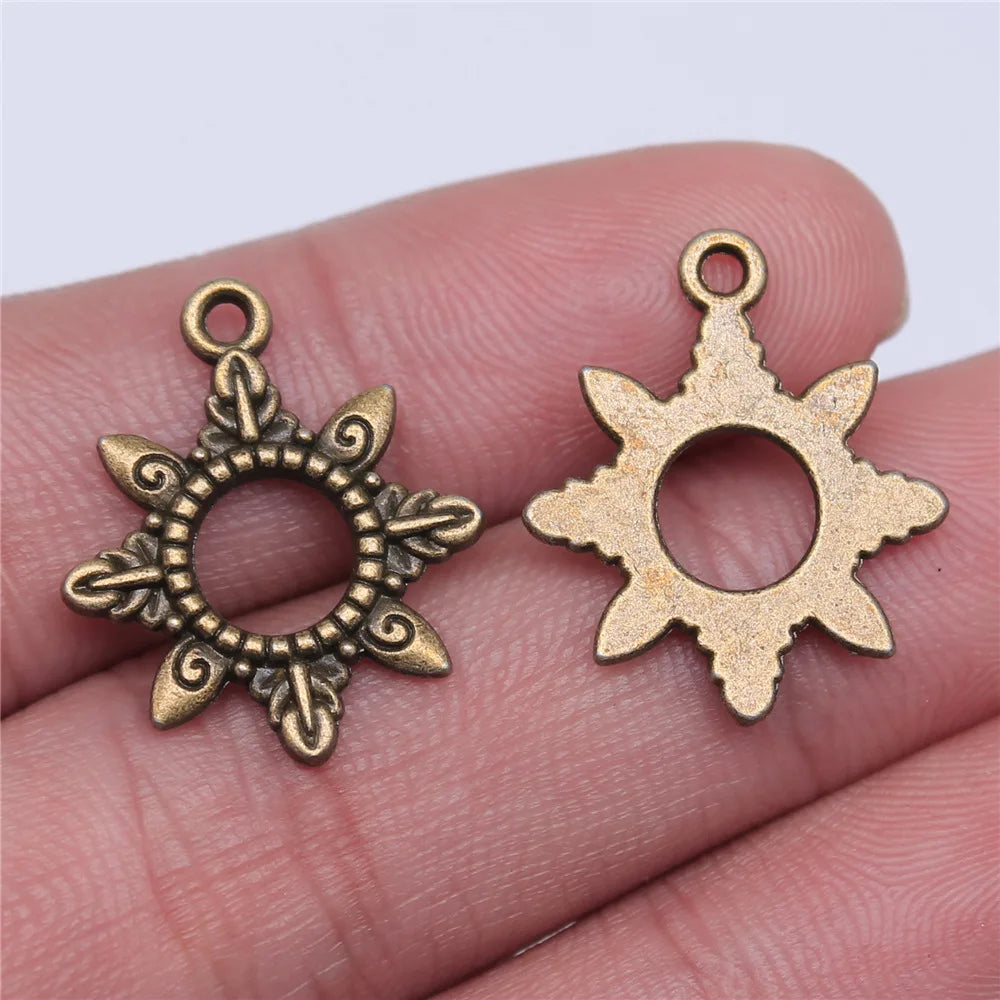 22x18mm 1.4g Multicolor Zinc Alloy Sun Celestial Charm Pendant for DIY Necklace Bracelet Making