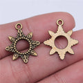 22x18mm 1.4g Multicolor Zinc Alloy Sun Celestial Charm Pendant for DIY Necklace Bracelet Making
