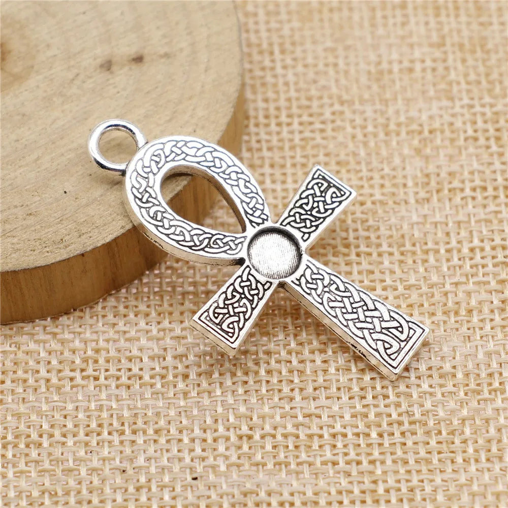 27x47mm 3.6g Multicolor Zinc Alloy Cross Charm Pendant for DIY Necklace Bracelet Making