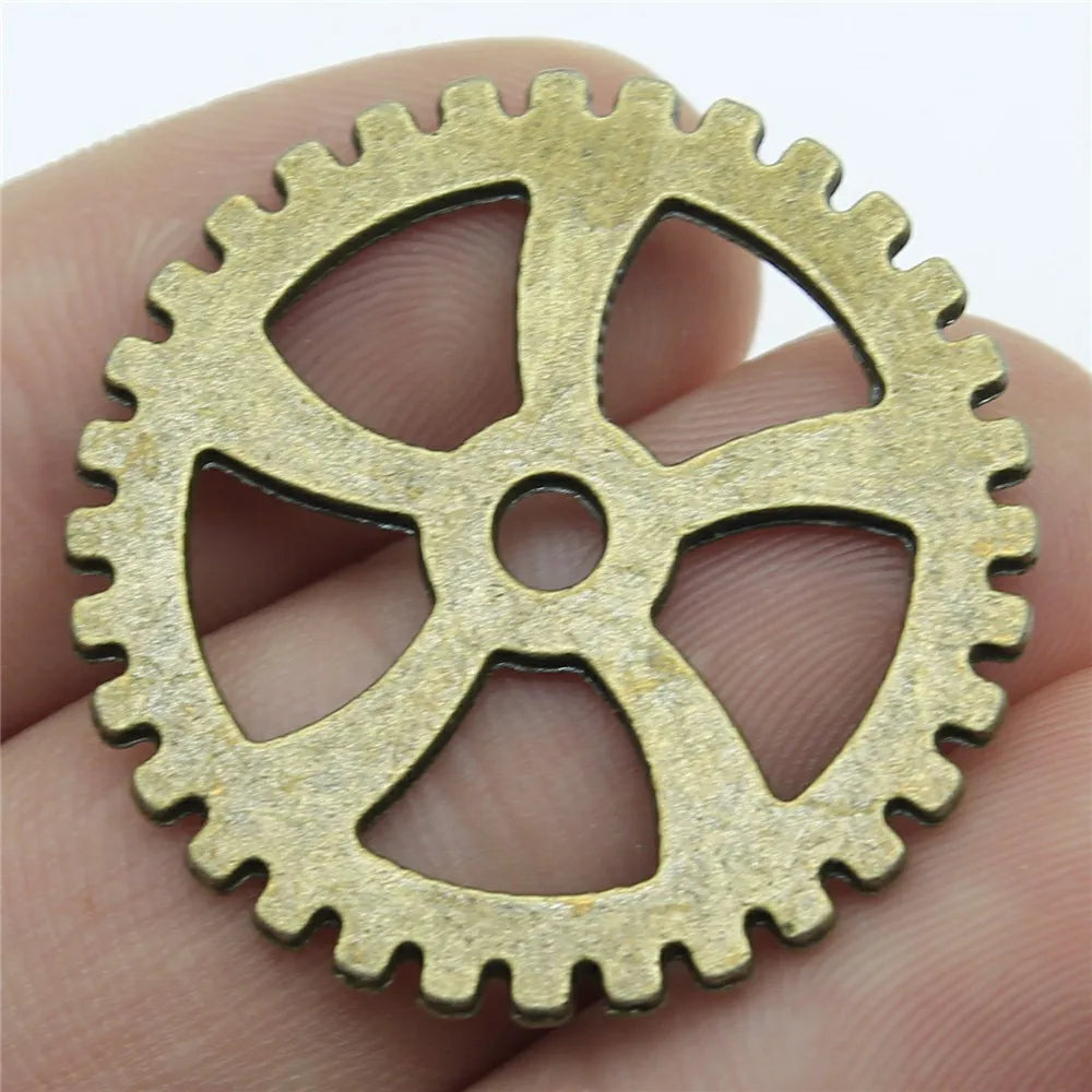 40mm 5.4g Multi-Color Zinc Alloy Large Gear Charm Pendant for Necklace Bracelet DIY Jewelry Making