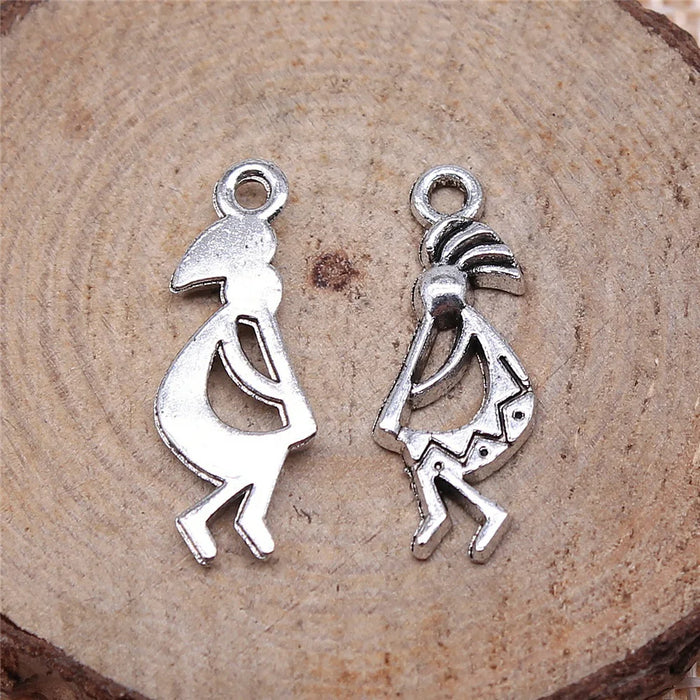 24x9mm 1g Multicolor Zinc Alloy Tribal Wizard Charm Pendant for DIY Necklace Bracelet Making