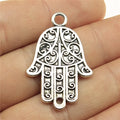 37x24mm 3.8g Antique Silver Zinc Alloy Hand Palm Connector Charm Pendant for DIY Clothing Jewelry
