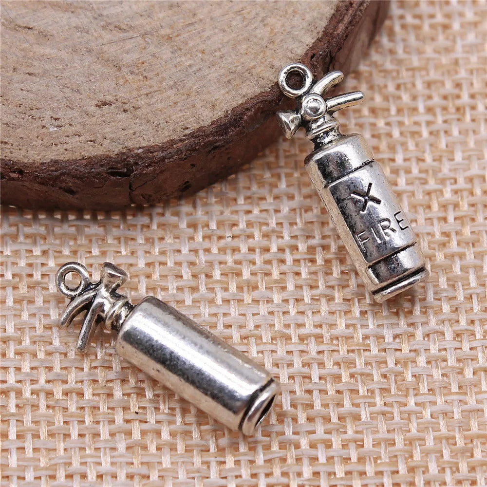 23x6x6mm 2.2g Multicolor Zinc Alloy Fire Extinguisher Charm Pendant for DIY Jewelry Making