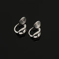 Elegant Silver Alloy Spiral Circle Hoop Stud & Clip On No Piercing Geometric Commuter Earrings