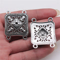 30x39mm 5g Antique Silver Zinc Alloy Four Hole Body Chain Connector Charm for Bracelet Necklace Making