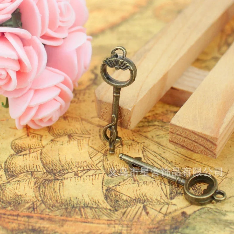 35x11MM Antique Silver Zinc Alloy Magic Wand Key Charm Pendant for DIY Necklace Bracelet Jewelry Making
