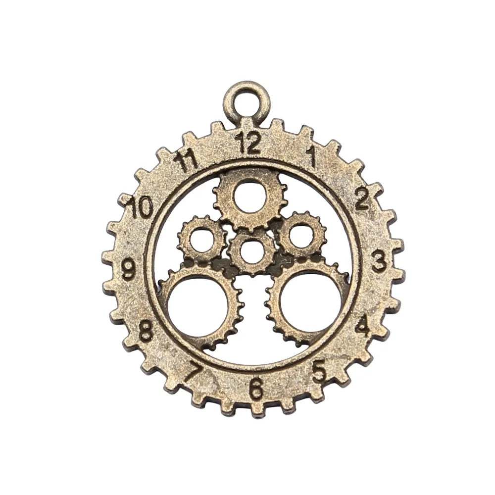 25x28mm 2.8g Multicolor Zinc Alloy Gear Charm Pendant for DIY Necklace Bracelet Accessories