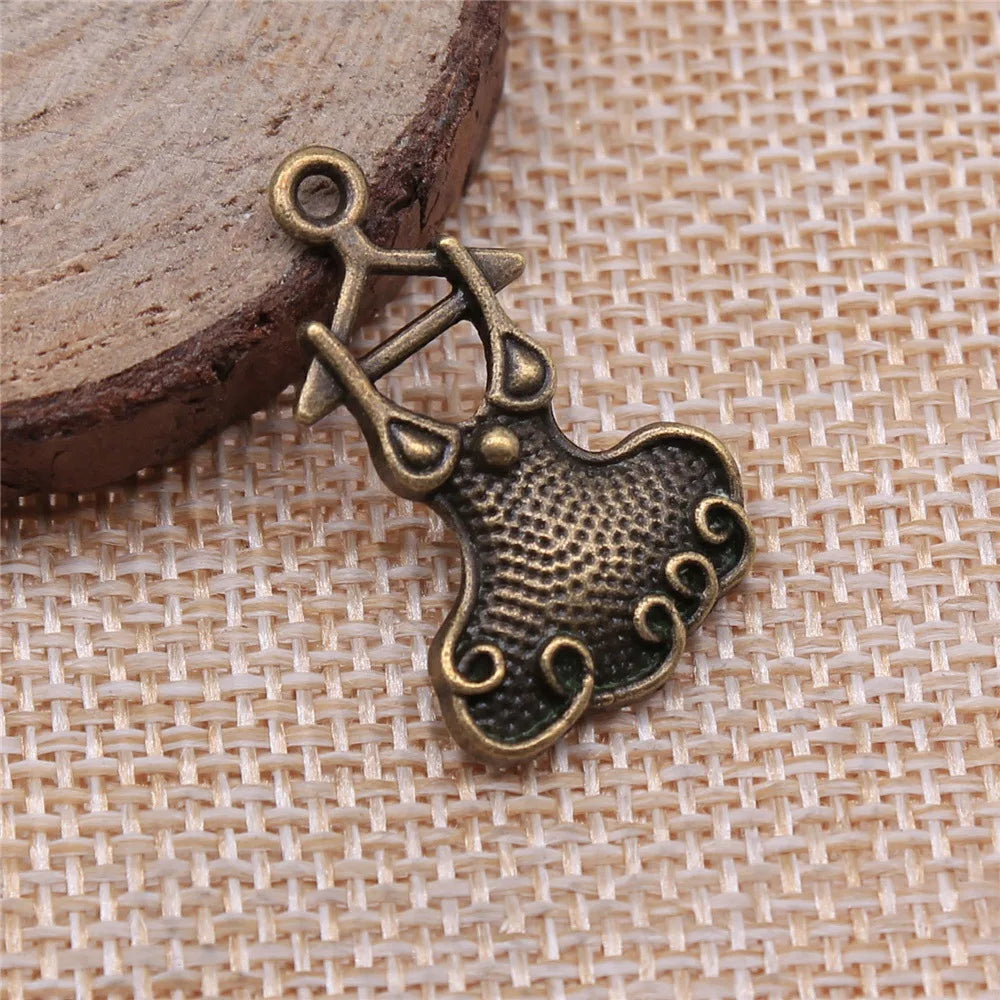 11x17mm 1.9g Multicolor Zinc Alloy Evening Dress Charm Pendant for Bracelet Necklace DIY Jewelry