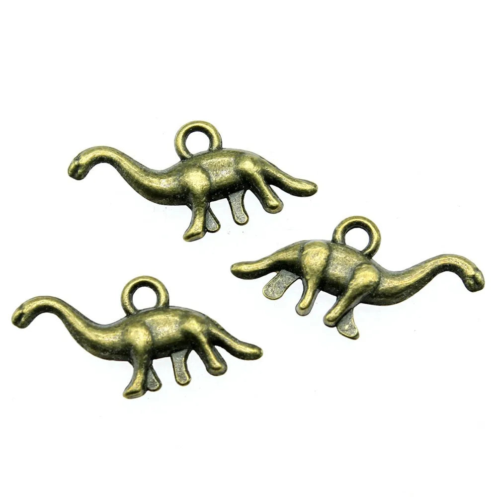 27x12mm 1.4g Multicolor Zinc Alloy Dinosaur Charm Pendant for DIY Necklace Bracelet Jewelry Making