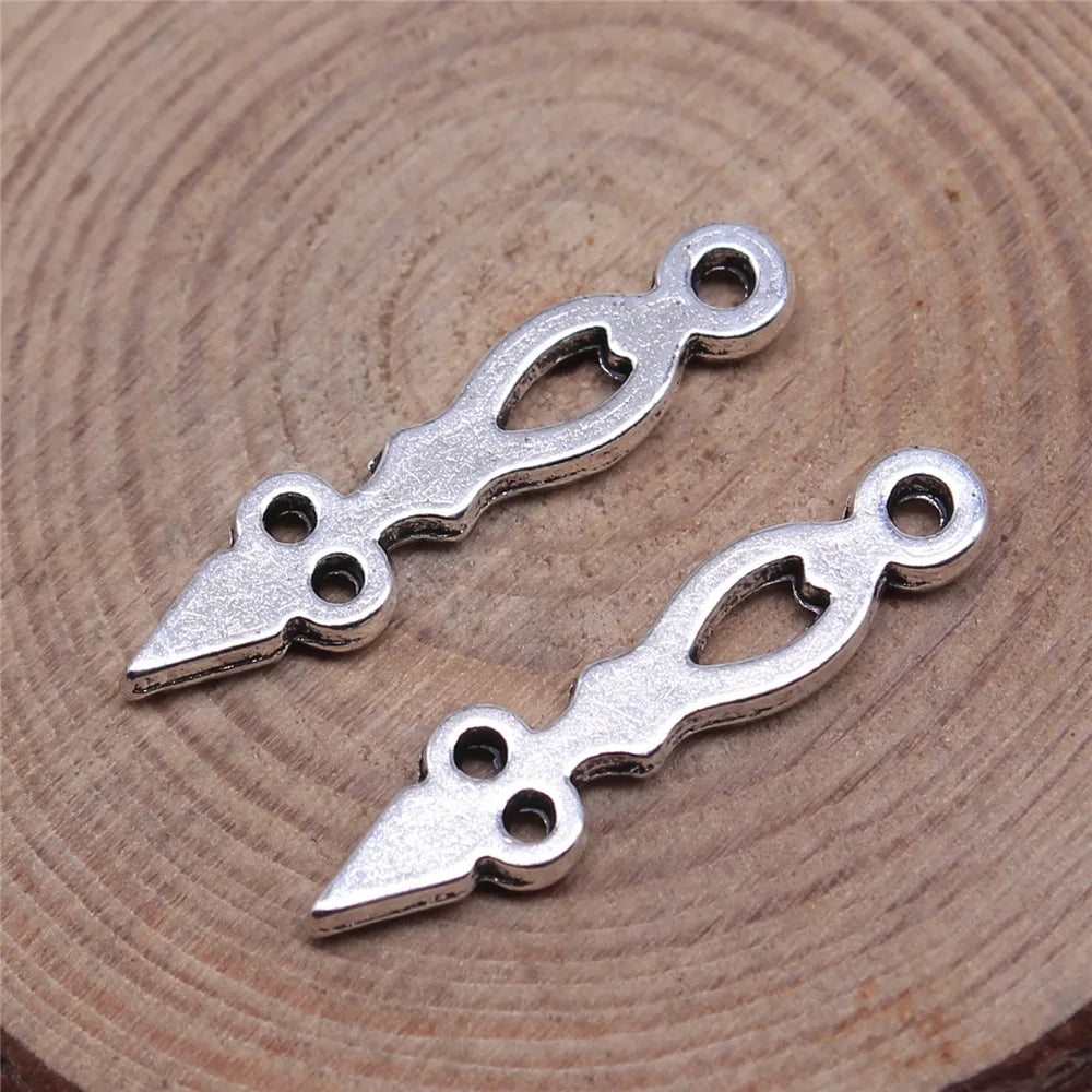 26x7mm 1g Antique Silver Zinc Alloy Pointer charm pendant for DIY necklace bracelet jewelry making