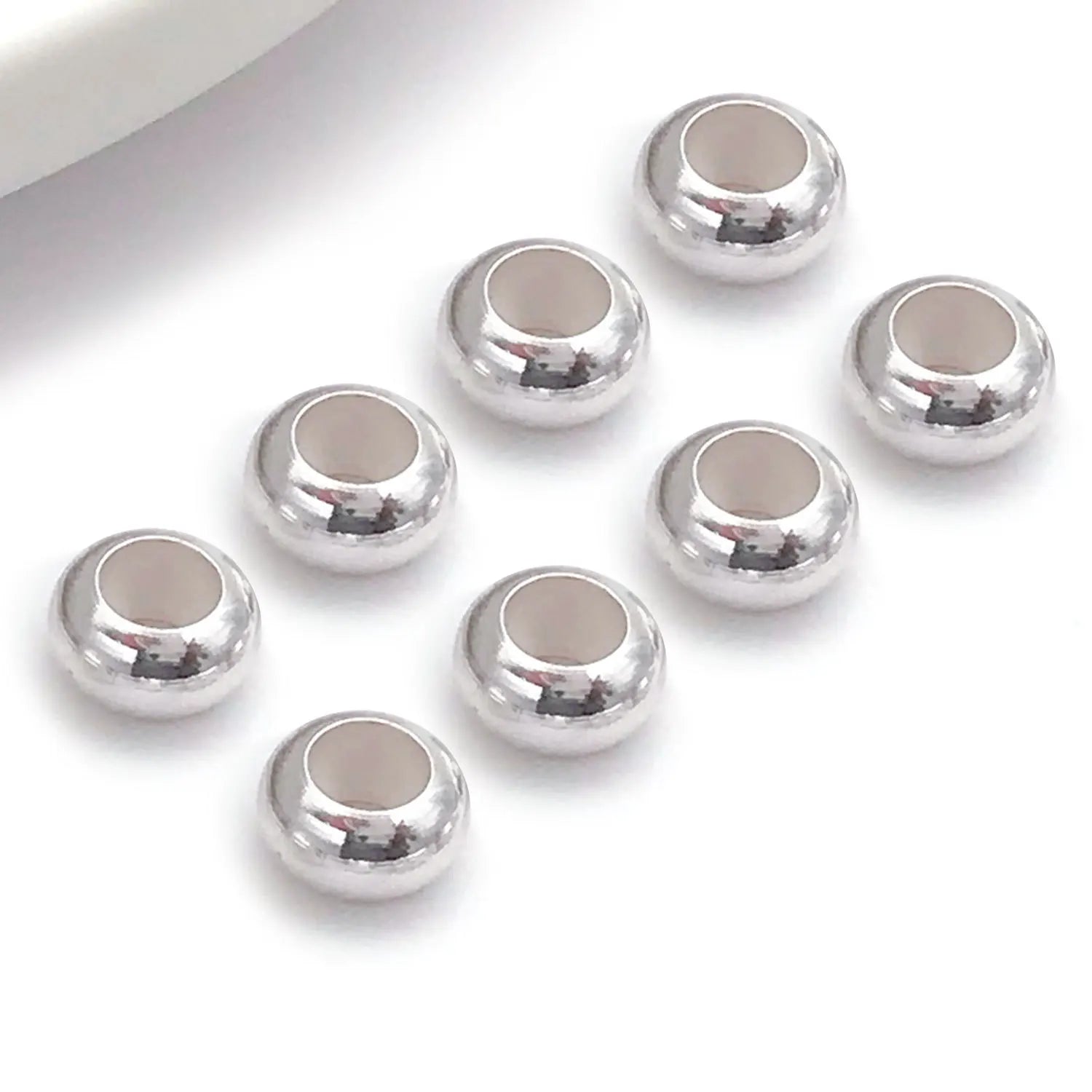 Silicone Flat Wheel Spacer Positioning Beads for DIY Bracelets Necklaces Bangles