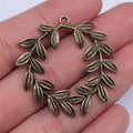 41x36mm 5.2g Multicolor Zinc Alloy Olive Branch charm pendant for DIY necklace bracelet making