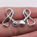 18x23mm 1.7g Antique Silver Zinc Alloy Stethoscope Charm Pendant for Medical Theme Jewelry