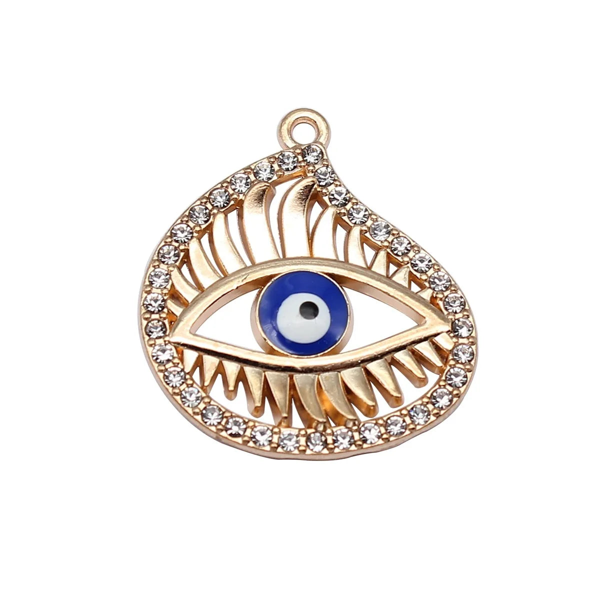 25x27mm 3.5g KC Gold Zinc Alloy Evil Eye Charm Pendant for DIY Necklace Bracelet Jewelry Making