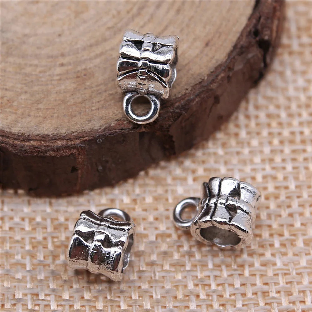 10x7mm 0.8g Antique Silver Zinc Alloy Decorative Pendant Bail Connector for DIY Jewelry Making