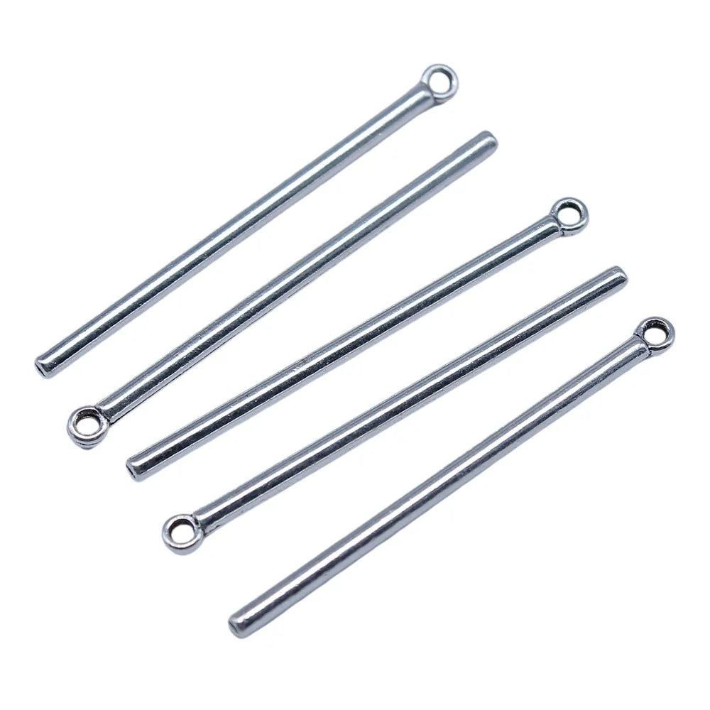 2x41mm 0.8g Multicolor Zinc Alloy Long Bar Charm Pendant for DIY Necklace Bracelet Jewelry Making