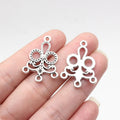 29x21mm 1.95g Multicolor Zinc Alloy Earring Connector Charm for DIY Handmade Dangle Earring Making